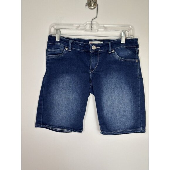 LEVI'S Adjustable Waist Bermuda Short Girls 16 Denim 5 Pocket - Picture 7 of 8